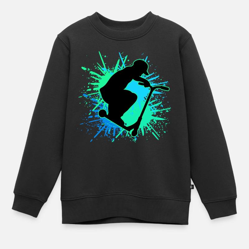 scooter stunt it - Kinder Premium Organic Sweatshirt - Schwarz