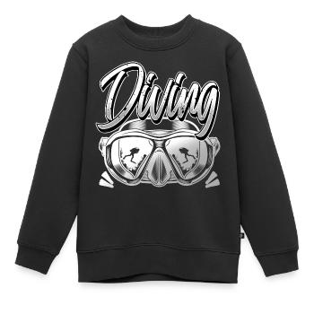 Tauchen Taucher - Kinder Premium Organic Sweatshirt - Schwarz - Vorne - AI Model Kid Female (0cm)