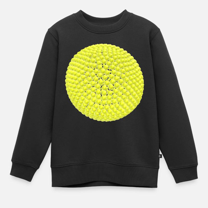 Gelbe Bälle als Kugel - Kinder Premium Organic Sweatshirt - Schwarz
