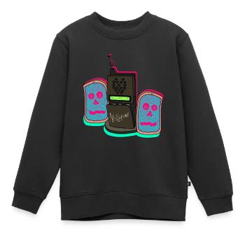 NOS4LINE - Sweat Premium enfant bio - noir - Devant - AI Model Kid Female (0cm)