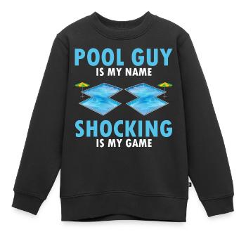 Conceptions de sauveteurs pour les techniciens de piscine - Sweat Premium enfant bio - noir - Devant - AI Model Kid Female (0cm)