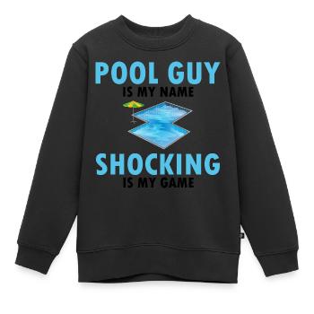Conceptions de sauveteurs pour les techniciens de piscine - Sweat Premium enfant bio - noir - Devant - AI Model Kid Female (0cm)