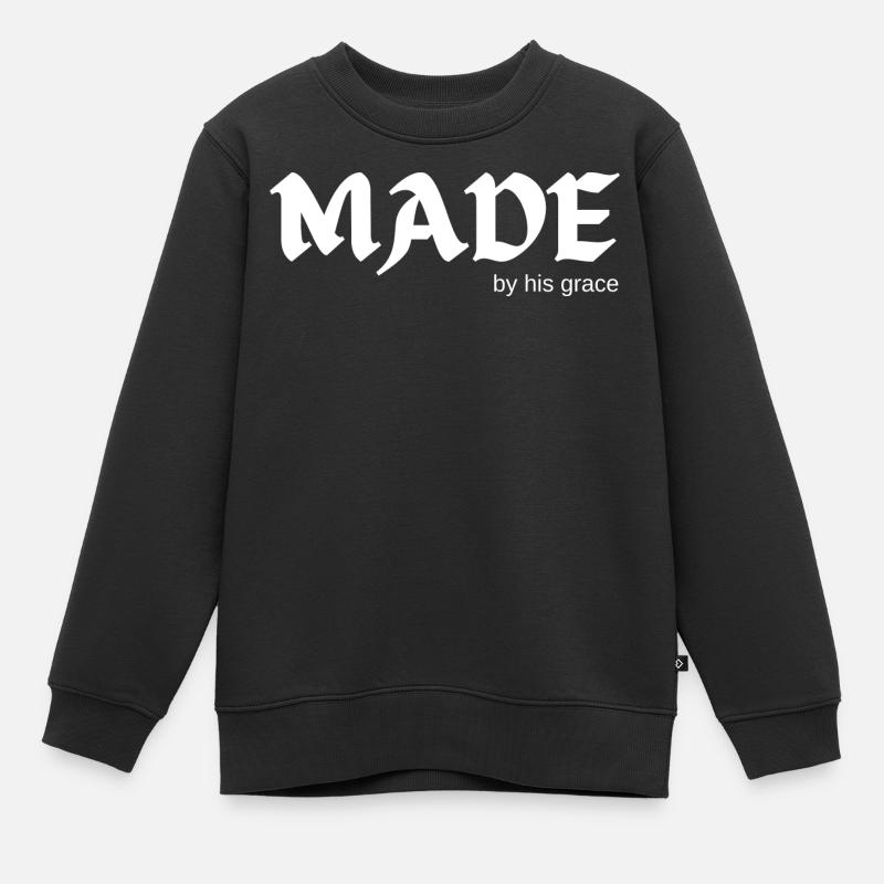 Fait par sa grâce - Christian - Sweat Premium enfant bio - noir