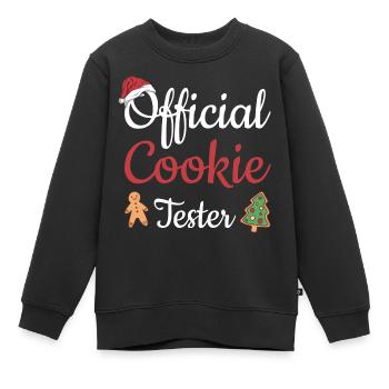 Baking Offical Cookie Tester Cookie - Kinder Premium Organic Sweatshirt - Schwarz - Vorne - AI Model Kid Female (0cm)