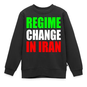 Regime change in iran - Kinder Premium Organic Sweatshirt - Schwarz - Vorne - AI Model Kid Female (0cm)