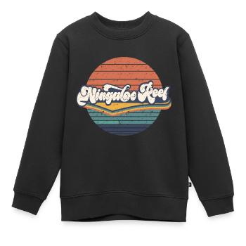 Récif de Ningaloo - Sweat Premium enfant bio - noir - Devant - AI Model Kid Female (0cm)