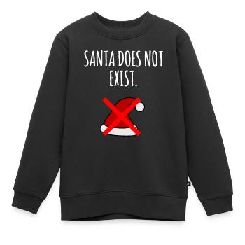 Le Père Noël n’existe pas : Noël Père Noël croyant - Sweat Premium enfant bio - noir - Devant - AI Model Kid Female (0cm)