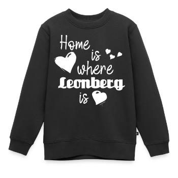 Zuhause in Leonberg - Home is where Leonberg is - Kinder Premium Organic Sweatshirt - Schwarz - Vorne - AI Model Kid Female (0cm)