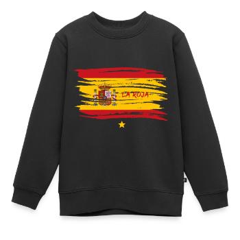 Équipe de football d'Espagne - Sweat Premium enfant bio - noir - Devant - AI Model Kid Female (0cm)
