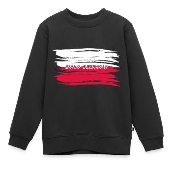 Équipe polonaise de football - Sweat Premium enfant bio - noir - Devant - AI Model Kid Female (0cm)