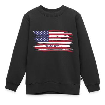 Fußballnationalmannschaft der Vereinigten Staaten - Kinder Premium Organic Sweatshirt - Schwarz - Vorne - AI Model Kid Female (0cm)