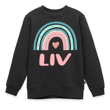 Liv Nom Rainbow Baby - Sweat Premium enfant bio - noir - Devant - AI Model Kid Female (0cm)
