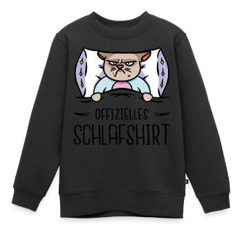 Feierabend Wochenende Langschläfer Schlafmütze - Kinder Premium Organic Sweatshirt - Schwarz - Vorne - AI Model Kid Female (0cm)