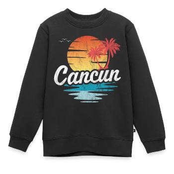 Cancun - Kinder Premium Organic Sweatshirt - Schwarz - Vorne - AI Model Kid Female (0cm)