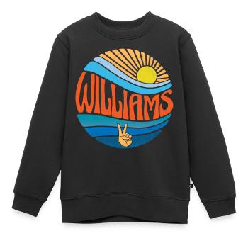 Williams Hemd Vintage Sunset Williams Groovy Krawatte - Kinder Premium Organic Sweatshirt - Schwarz - Vorne - AI Model Kid Female (0cm)