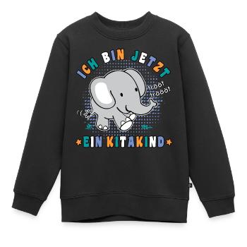 Kita Kind Kindergarten Anfänger Geschenkidee - Kinder Premium Organic Sweatshirt - Schwarz - Vorne - AI Model Kid Female (0cm)