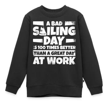 Navigation - Sweat Premium enfant bio - noir - Devant - AI Model Kid Female (0cm)
