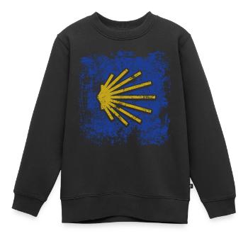 Camino - Camino de Santiago - Pèlerinage - Santiago - Sweat Premium enfant bio - noir - Devant - AI Model Kid Female (0cm)