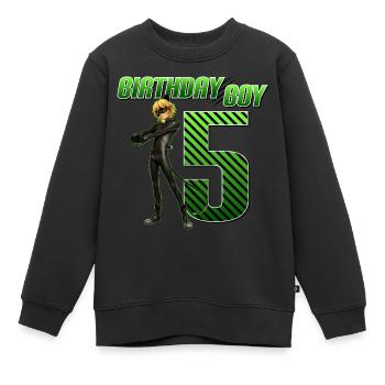 Miraculous Cat Noir 5. Geburtstag Outfit Geschenk - Kinder Premium Organic Sweatshirt - Schwarz - Vorne - AI Model Kid Female (0cm)