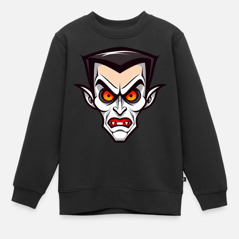 Vampire mignon d’Halloween - Sweat Premium enfant bio - noir