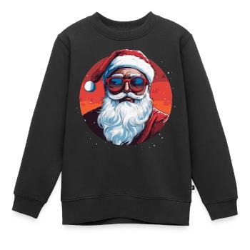 Frohe Weihnachten - Kinder Premium Organic Sweatshirt - Schwarz - Vorne - AI Model Kid Female (0cm)