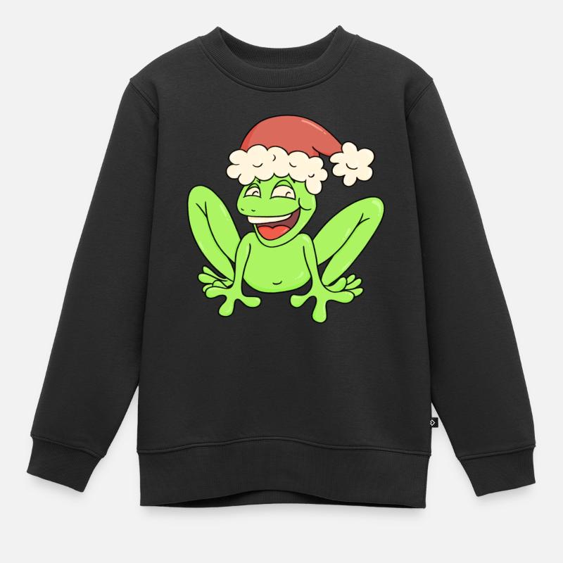 Joyeux Noël Grenouille - Sweat Premium enfant bio - noir