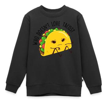 Tacos und Humor - Kinder Premium Organic Sweatshirt - Schwarz - Vorne - AI Model Kid Female (0cm)