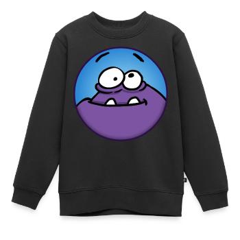 PlumBoo - Kinder Premium Organic Sweatshirt - Schwarz - Vorne - AI Model Kid Female (0cm)