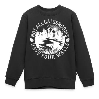 Toutes les salles de classe n’ont pas quatre murs - Natur - Sweat Premium enfant bio - noir - Devant - AI Model Kid Female (0cm)