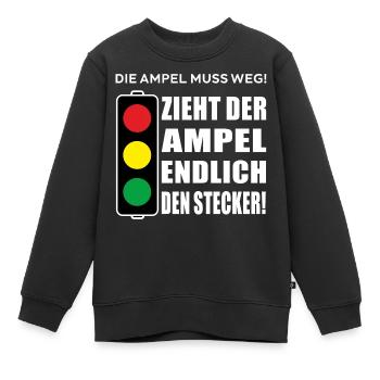 Enfin débranche le feu de circulation - Sweat Premium enfant bio - noir - Devant - AI Model Kid Female (0cm)
