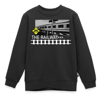 LE CHEMIN DE fer - Sweat Premium enfant bio - noir - Devant - AI Model Kid Female (0cm)
