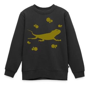 Salamandre - Animal amphibien - Sweat Premium enfant bio - noir - Devant - AI Model Kid Female (0cm)