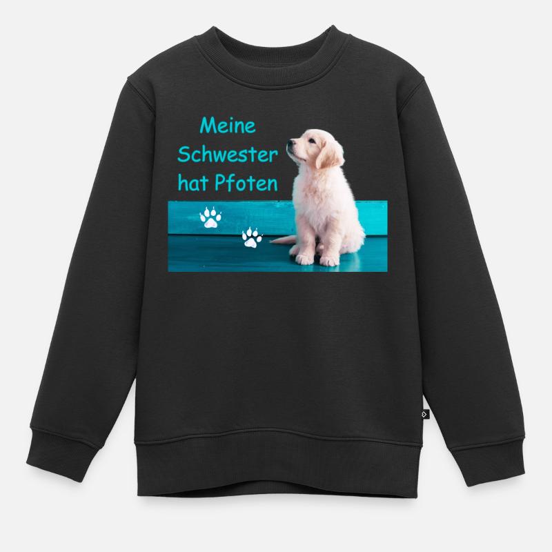 Labradorwelpe - Kinder Premium Organic Sweatshirt - Schwarz