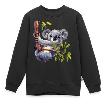 Koalas, les mignons marsupiaux d’Australie - Sweat Premium enfant bio - noir - Devant - AI Model Kid Female (0cm)