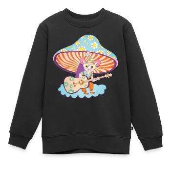 Der Gitarrist - Kinder Premium Organic Sweatshirt - Schwarz - Vorne - AI Model Kid Female (0cm)