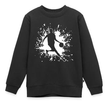 Basketball Basketballer BBall Streetball - Kinder Premium Organic Sweatshirt - Schwarz - Vorne - AI Model Kid Female (0cm)