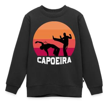 Capoeira brésilienne - Sweat Premium enfant bio - noir - Devant - AI Model Kid Female (0cm)