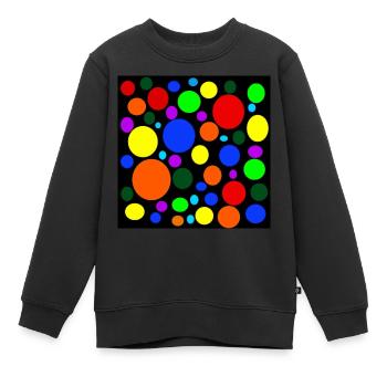 Bubbles with rainbow colors - Kids Premium Organic Sweatshirt - black - Front - AI Model Kid Female (0cm)