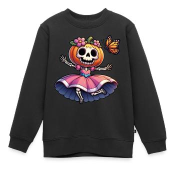 Lustige Halloween Prinzessin - Kinder Premium Organic Sweatshirt - Schwarz - Vorne - AI Model Kid Female (0cm)