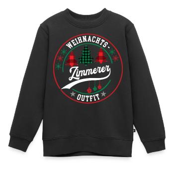 Weihnachten Zimmerer Zimmerei XMAS Outfit - Kinder Premium Organic Sweatshirt - Schwarz - Vorne - AI Model Kid Female (0cm)