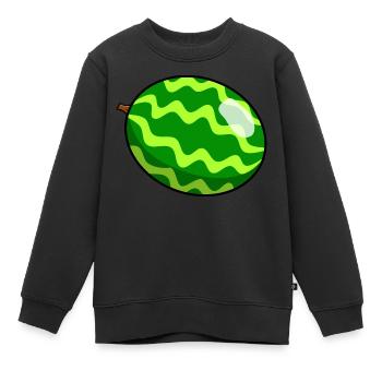Melone - Kinder Premium Organic Sweatshirt - Schwarz - Vorne - AI Model Kid Female (0cm)