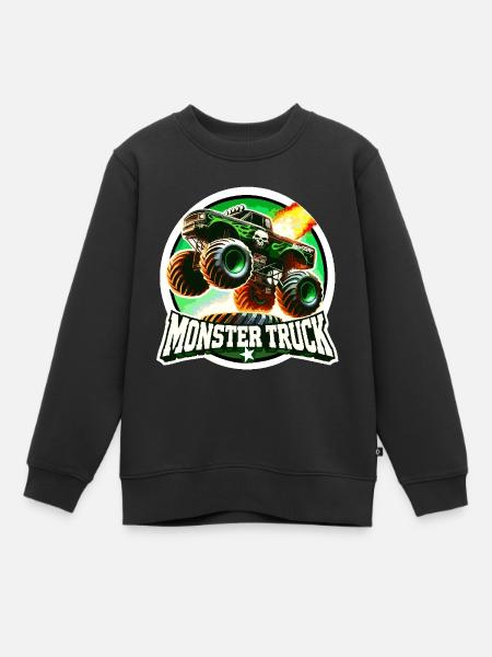 Monster Truck Monster Auto Car Truck - raffstaff ® - Kids Premium Organic Sweatshirt - black