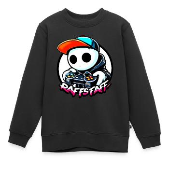 Gamer Gamepad Freak Graffiti Gaming - raffstaff ® - Kids Premium Organic Sweatshirt - black - Front - AI Model Kid Female (0cm)