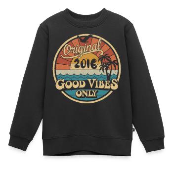 Original 2016 Jahrgang 2016 Geburtstag Retro 2016 - Kinder Premium Organic Sweatshirt - Schwarz - Vorne - AI Model Kid Female (0cm)