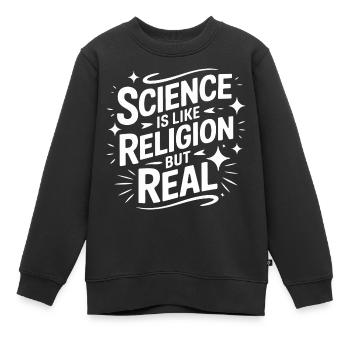 Athéisme, athée, anti-religion, agnostique - Sweat Premium enfant bio - noir - Devant - AI Model Kid Female (0cm)
