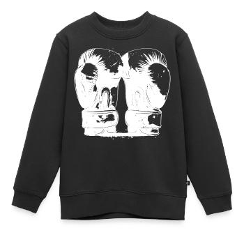 Boxhandschuhe - Kinder Premium Organic Sweatshirt - Schwarz - Vorne - AI Model Kid Female (0cm)