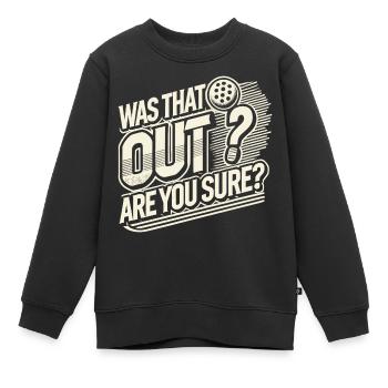 War das aus? Sind Sie sicher? - Kinder Premium Organic Sweatshirt - Schwarz - Vorne - AI Model Kid Female (0cm)