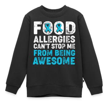 Allergies alimentaires - Sweat Premium enfant bio - noir - Devant - AI Model Kid Female (0cm)