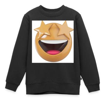 Observation des étoiles Rires - Sweat Premium enfant bio - noir - Devant - AI Model Kid Female (0cm)