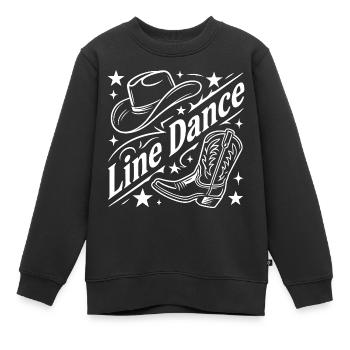 Line Dance Cowboy Flair - Kinder Premium Organic Sweatshirt - Schwarz - Vorne - AI Model Kid Female (0cm)